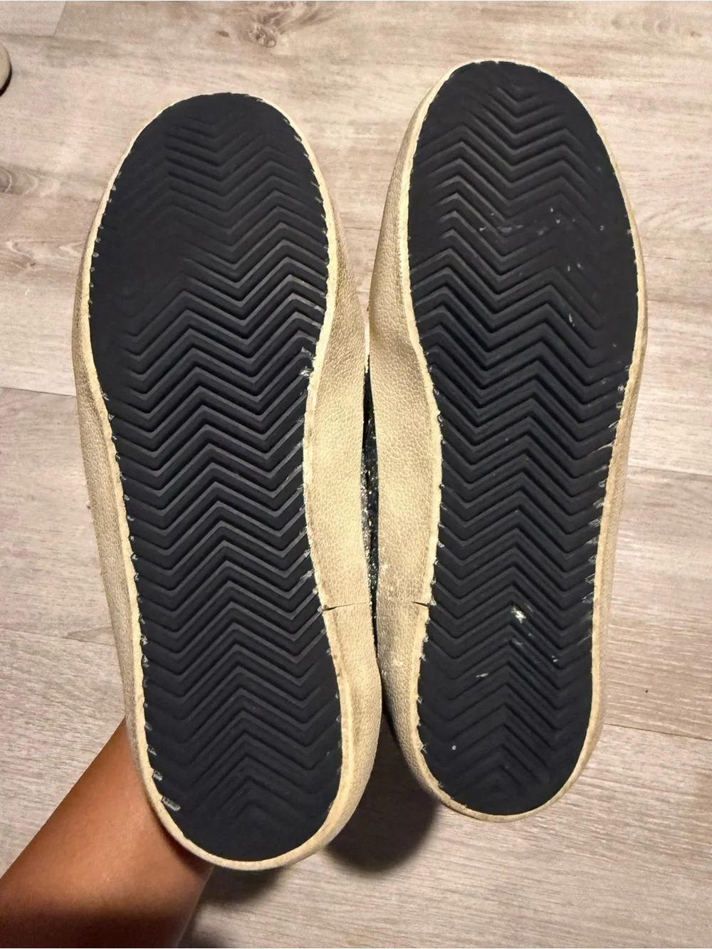 Golden Goose mid star beige/ navy sneakers size 40